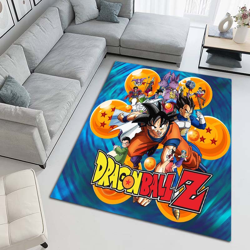 Cartoon dragon image Dragon Ball anime game rug, suitable for game rooms, bedrooms, living rooms, sofas, and other home décor;