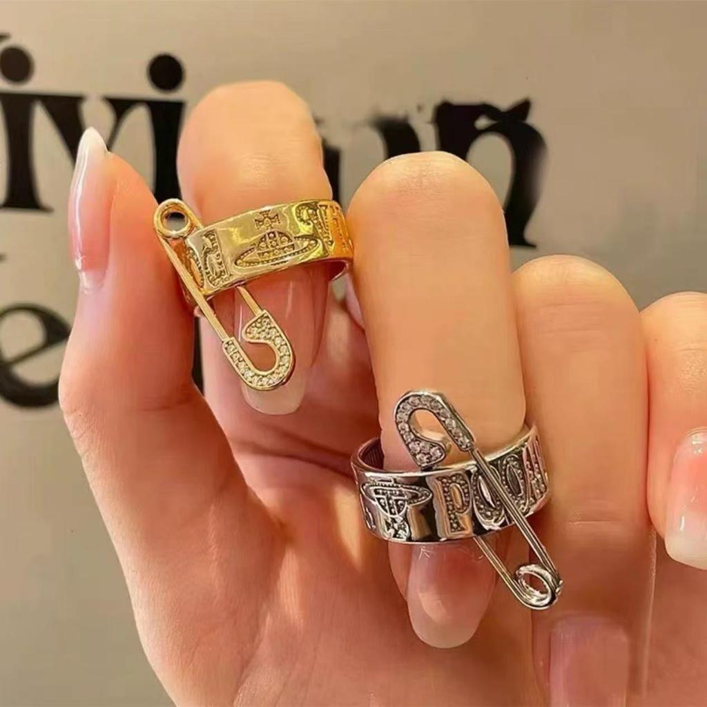 Empress Dowager Cixi Full Diamond Saturn Ring: Women's Punk Fashion Statement