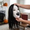 Latex Mask Halloween Decoration Long Hair Party Cosplay Costume Creepier Headgear  Ghost House
