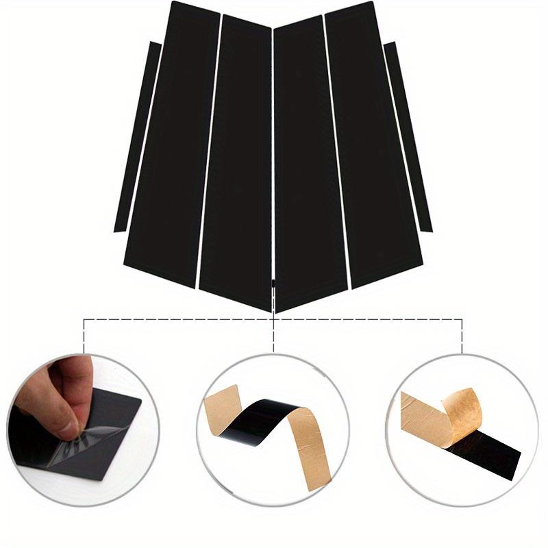 6 шт. Глянцевый черный Наклейка на дверь Окно Накладка на стойки Декаль Отделка Подходит для Mercedes-Benz A-Class W176 5-дверный хэтчбек 2013-2018