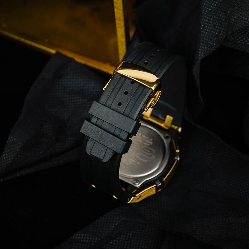 Casio Унисекс Жидкокристаллический/Аналоговый Двойной Дисплей Серия 48,5 мм Черные Часы GA-2100-1A1-