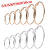 Женские серьги-клипсы без пирсинга, серьги-кольца, маленькие и большие круглые кольца с золотым серебряным покрытием