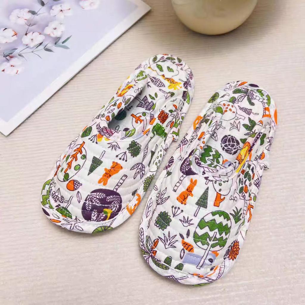 Climbing Mat Summer Special Slippers Home Interior Soft Cloth Bottom Drag Pure Cotton Fabric Four Seasons Breathable and Silent
