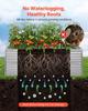 Galvanized Raised Garden Bed, 2400 x 1200 x 860 mm, Rectangular Metal Planter Box Kit Outdoor, Bottomless Planting Box with Gloves, Rustproof