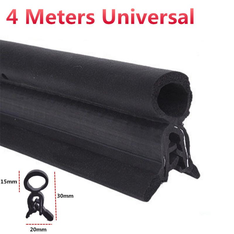Новая 4м/13фт Резиновая Встроенная Нержавеющая Сталь Кромка Двери Автомобиля Капот Двигателя Багажник Уплотнительная Лента