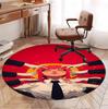 Makima Chainsaw Man Pattern Round Rug, Indoor/Outdoor Mat, for Picnic, Gameroom, Bedroom, Office, Living Room, Home Decor Carpet, Birthday Gift