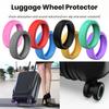8Pcs Silicone Wheel Protectors Flexible Wear Resistant Scratch-proof Noise Reducing Suitcase Wheel Covers Castor Sleeves