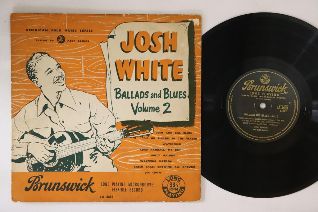 10inch Record JOSH WHITE  Ballads And Blues Volume 2 LA8653 BRUNSWICK 1950 UK Blues Used