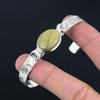 Natural Polychrome Jasper Bangle Crescent Moon Adjustable 925 Silver For Girls