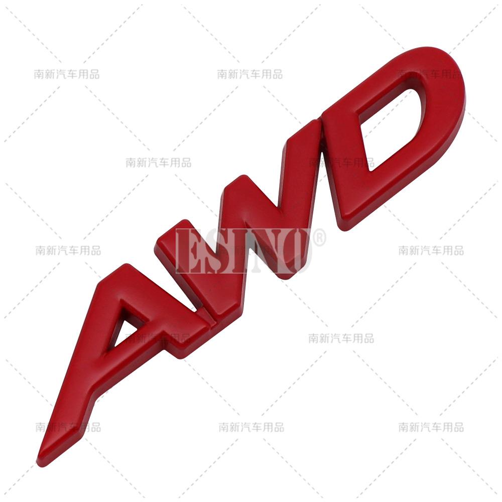 Car Styling 3D AWD Adhesive Metal Chrome Zinc Alloy Emblem Car Body Badge Sticker Auto Accessory for Mazda 3 CX-3 CX-5 RX-8 RX-5
