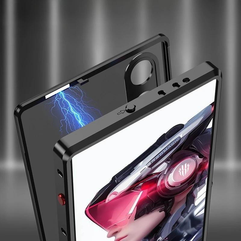 Металлический защитный чехол для линз из сплава для ZTE Nubia RedMagic 10 Air 10Pro+ 9Spro 8, прозрачный закаленный стеклянный жесткий ударопрочный чехол