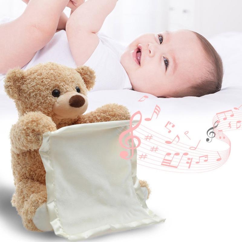 Cute Talking Teddy Bear Plush Toy 35cm Height Rechargeable Shy Face Battery Operated
