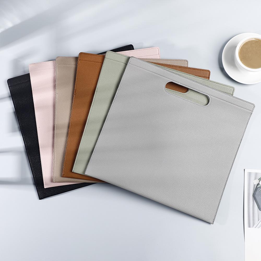 Кожаная сумка для ноутбука и документов с тиснением под личи, для хранения документов формата А4, офисная архивный мешок