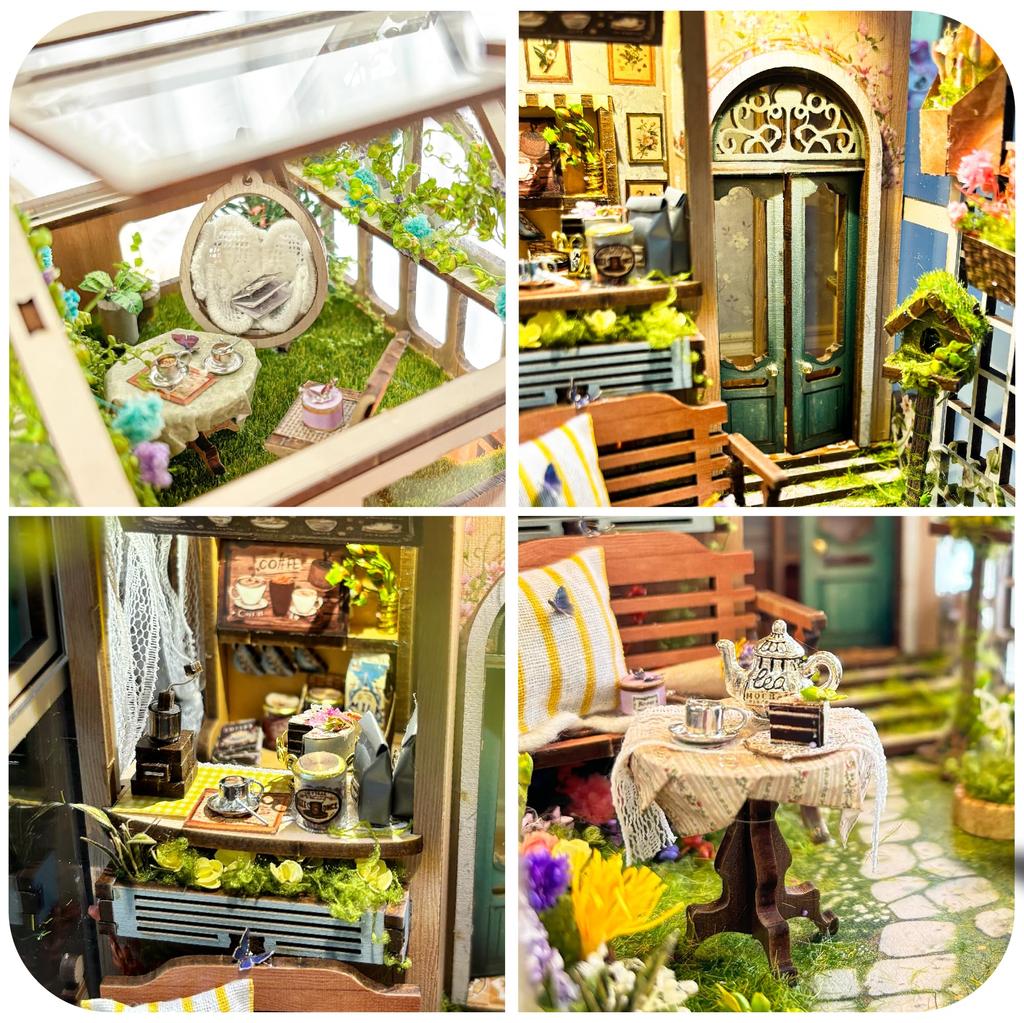 QmXCyzl DIY кукольный домик магазин игрушек миниатюрная мебель украшение комнаты кукольный домик набор для творчества включает в себя пылезащитный чехол сенсорный светодиодный выключатель взрослый подарок на день рождения