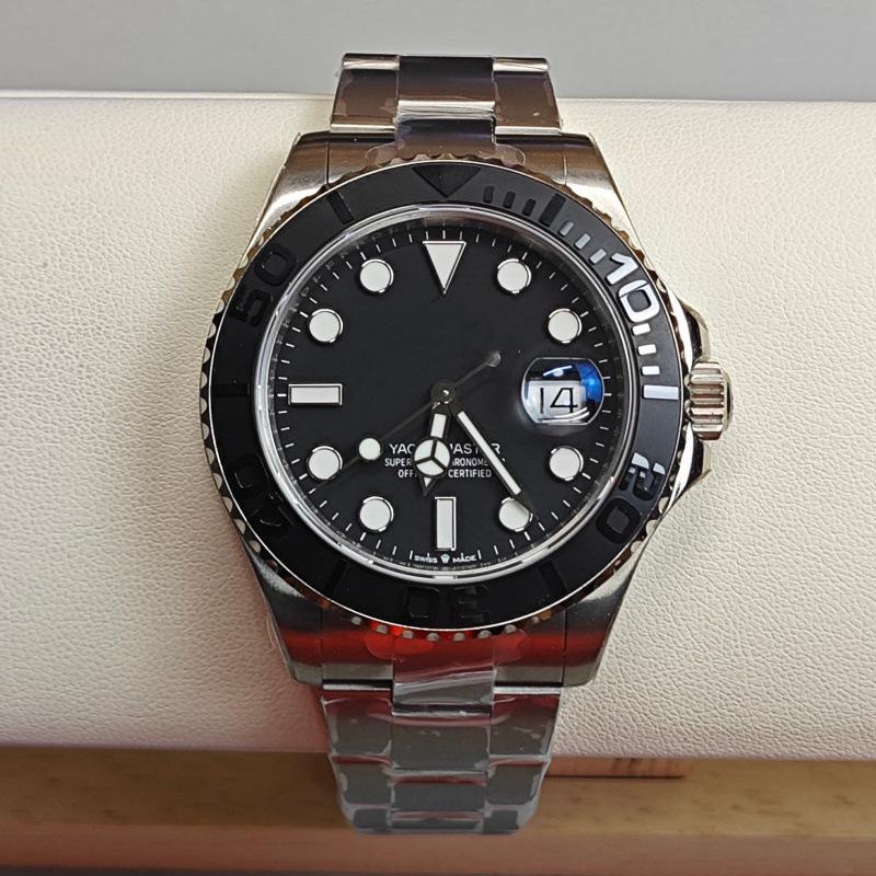 Мужские автоматические механические часы Rolex Grey Yacht - Большой циферблат, Водонепроницаемые, Популярная модель