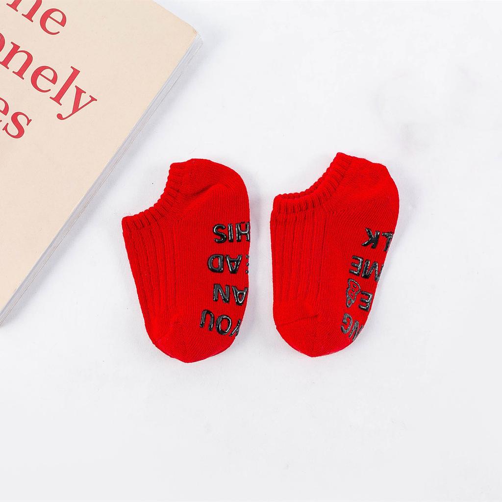 Милые детские носки-тапочки, дышащие хлопковые резиновые противоскользящие носки до щиколотки для мальчиков и девочек, носки для новорожденных и малышей, детские носки для детей 0-7 лет