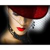DIY 5D Diamond Painting Hat Woman Diamond Embroidery Rhinestone Full Round Mosaic Cross Stitch Home Decor Manual Art Gift