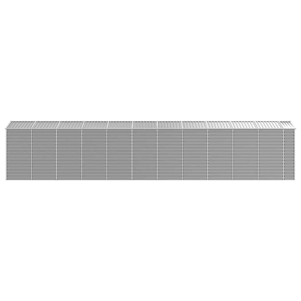 Garden Shed Light Gray 191 x 980 x 198 cm Galvanized Steel