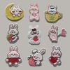 Cartoon Rabbit Fuzzy Appliques On Clothes Patches Embroidery Self Adhesive Fusible Thermal Transfer New DIY Heat Transfer Stickers Fashion