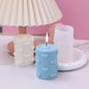 Heart Shape Relief Silicone Candle Mold New Cylindrical Scented Candle Making Supplies DIY Plaster Resin Crafts Mold Home Decor