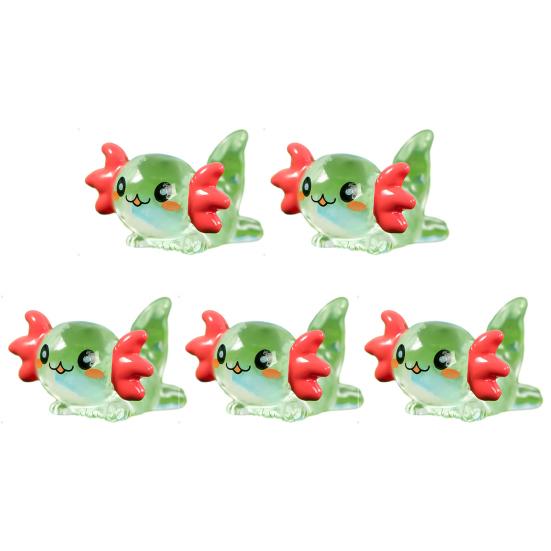 5Pcs Realistic Vivid Appearance Dragon Ornament Small Decorative Mini Luminous Ornament Dragon Resin Light-up Craft