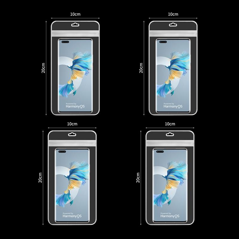 Mobile Phone Waterproof Bag PVC Bag With Touch Screen Floating Diving Swimming Thick Self Sealing Bag Protective Cover Universal 5