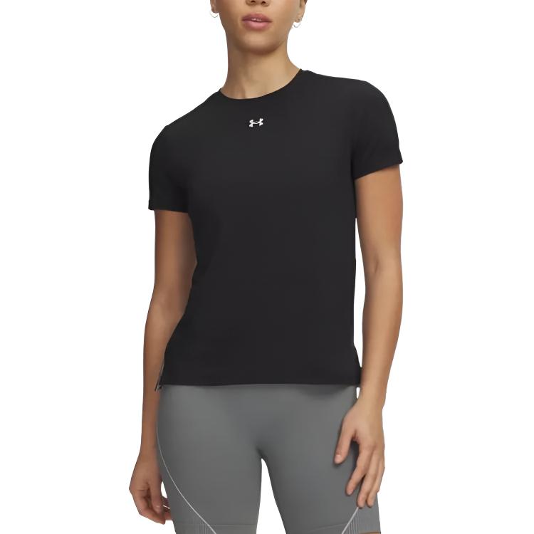 Under Armour Женская футболка с коротким рукавом, пуловер, круглый вырез, однотонная, с логотипом, топы 6010870-008