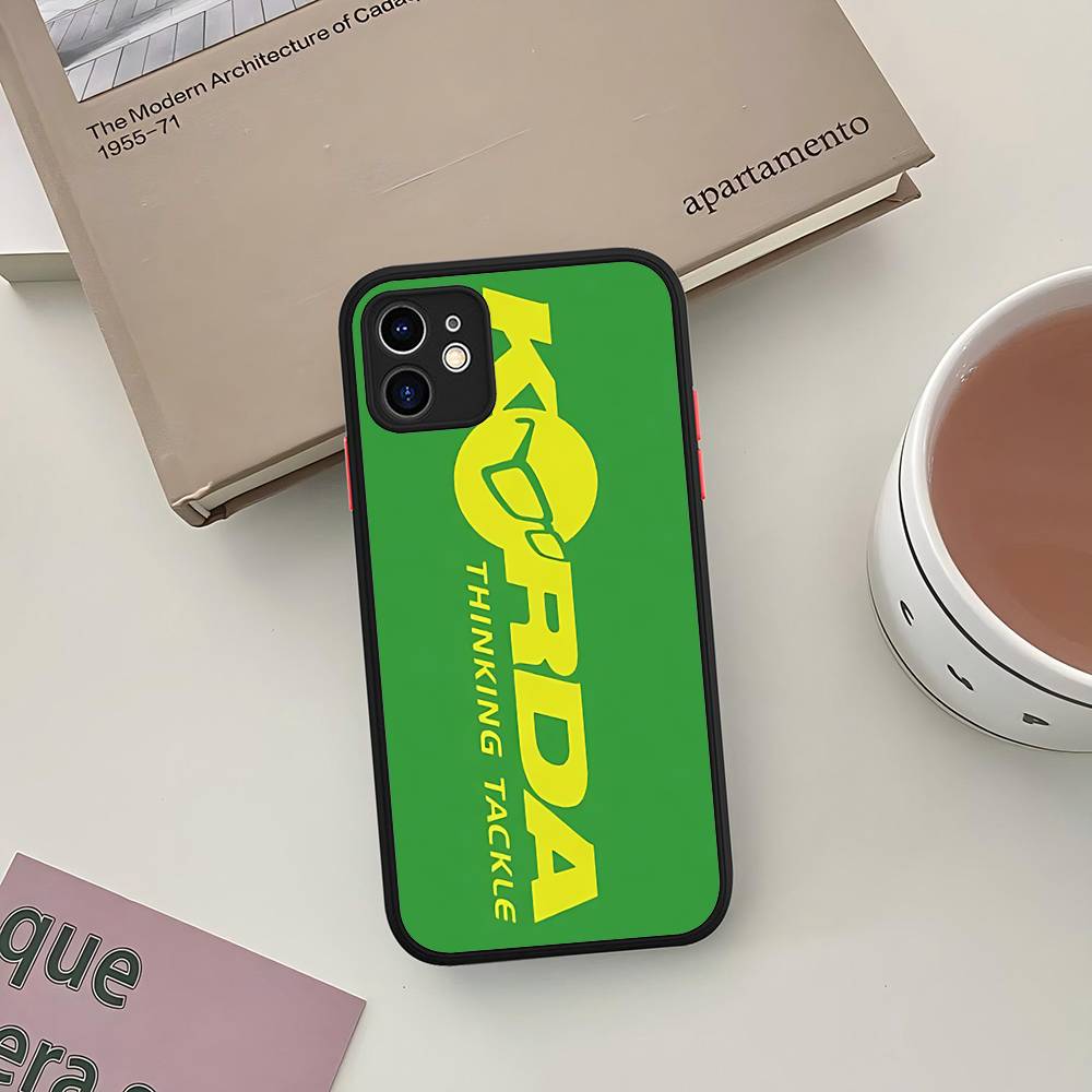 K-Korda Fishing Logo Silicone Case For IPhone 16 15 14 13 12 11 Pro Max Plus X XS MAX Shockproof Matte Cover