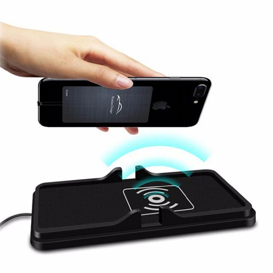 Portable Silicone Car Wireless Fast Charg Er Dashboard Holder Mount Non-Slip Pad