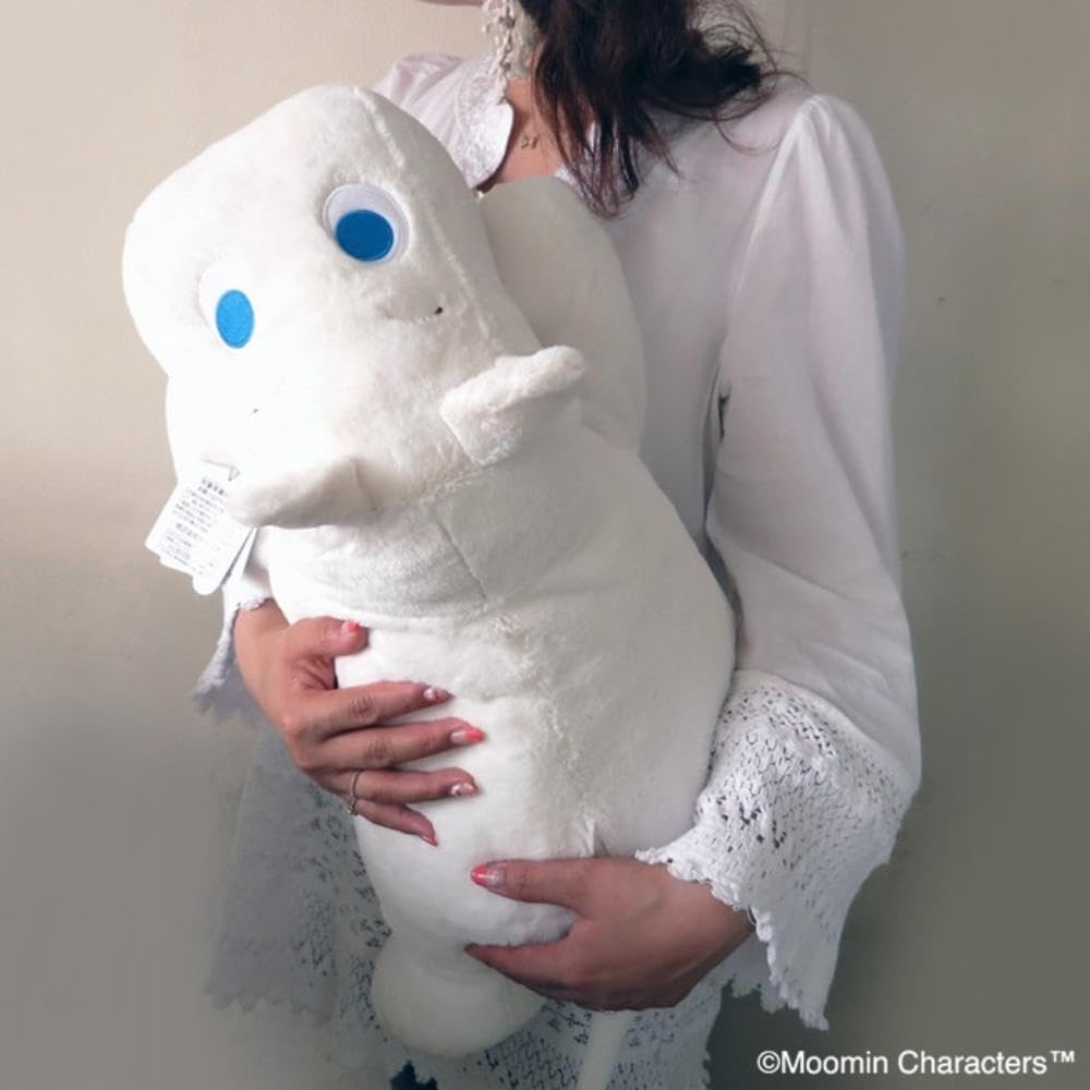 Moomin Relaxation Plush Body Pillow, Approximately 52cm Long, Off-White