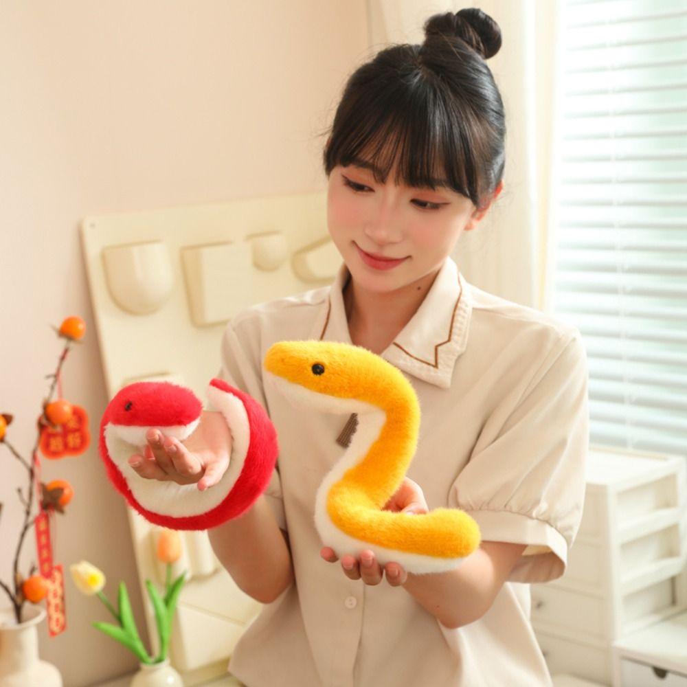 Soft Cotton Stuffed Snake Toy Stuffed Animal Simulated Snake Plush  Home Decoration