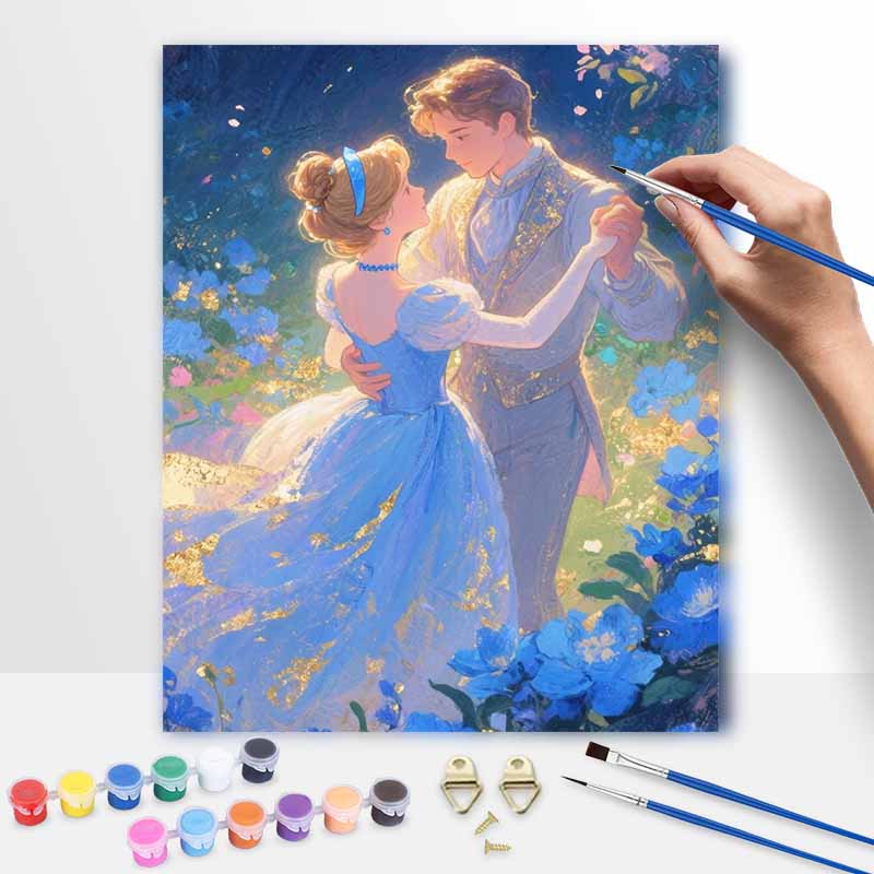 Disney Cinderella romance oil painting handmade diy gifts home decorations