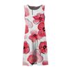 Women's Fashion Summer Printed  Sleeveless Dress Crewneck  Large Hemline Dress
