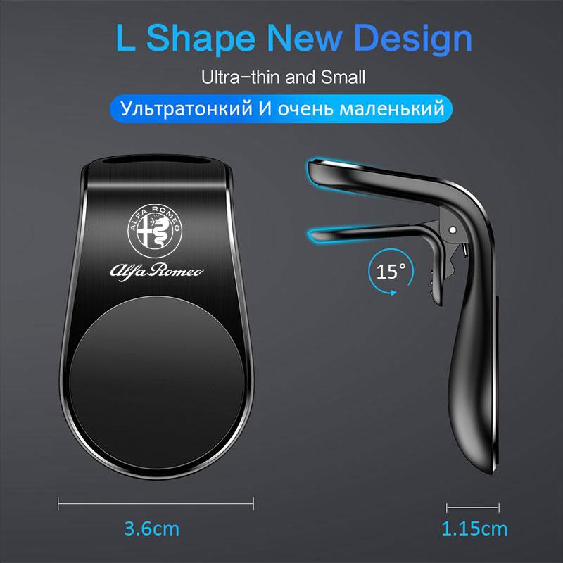 HTGF6 Magnetic Car Phone Holder Air Vent Mount Cellphone GPS Support For Alfa Romeo giulietta 159 mito giulia stelvio 147 Accessories