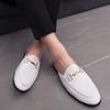 Men's Semi-trailer Summer Personality Men's Slippers British Style I-shaped Button No Heel Sandals Trendy Men's Shoes