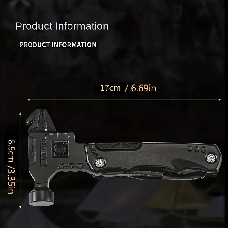 Многофункциональный гаечный ключ-молоток из нержавеющей стали премиум-класса, портативный, складные плоскогубцы, легкий