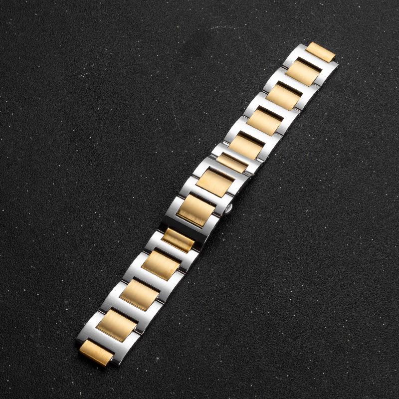 Запасной ремешок из нержавеющей стали для Cartier Ballon Bleu - Мужской и женский браслет для часов с выпуклым креплением