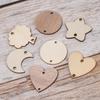 Holes Ring Clips Embellishments Wood Slices Wooden Circle Discs Tags Plaque Board Hanging Label