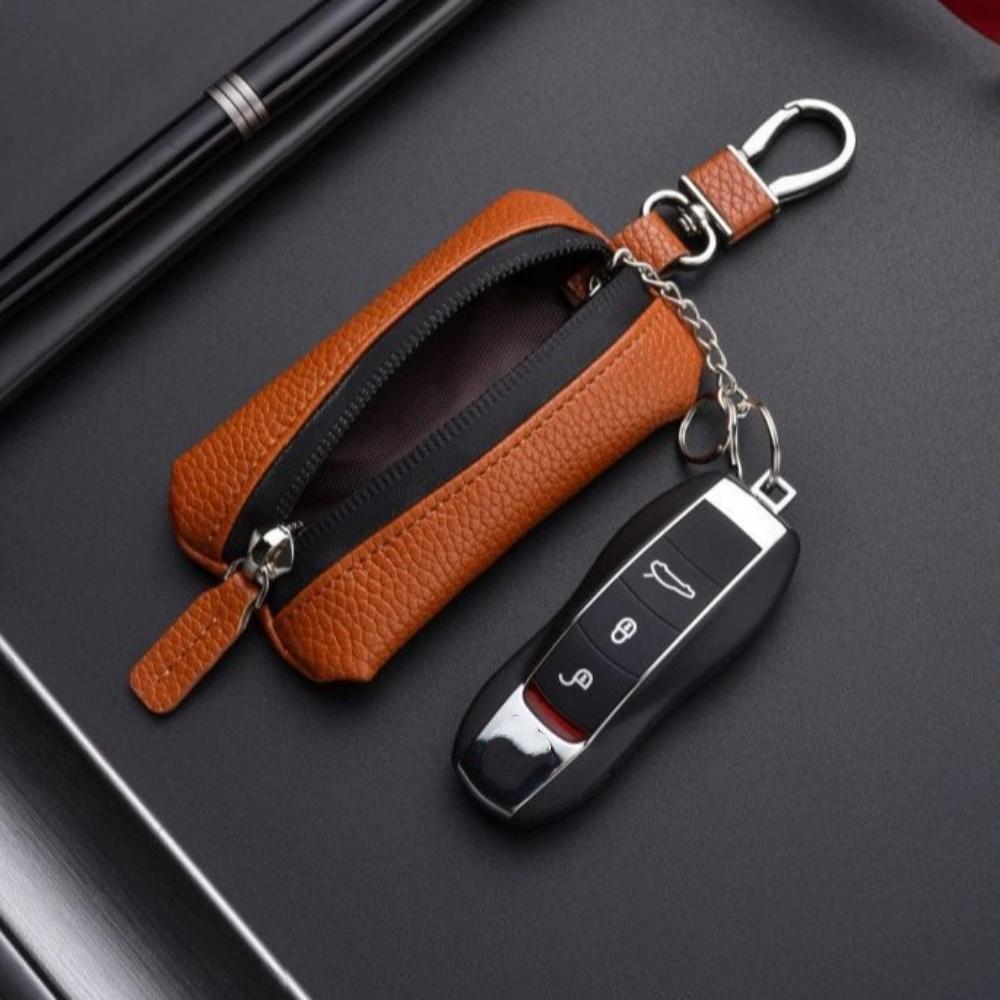 Luxury Car Key Bag Large Capacity Keychain Holder Fashion Leather Key Case Travel Essential