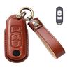 LETINGFAR Key Case for Mazda, Smart Key Case, Key Cover, Genuine Leather, Designed for