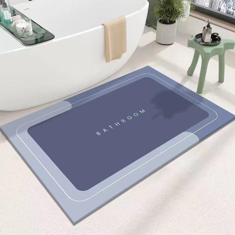 Bathroom Floor Mat Diatom Mud Absorbent Mat Quick Drying Bathroom Non-slip Mat Foot Mat Bathroom Toilet Carpet Door Mat