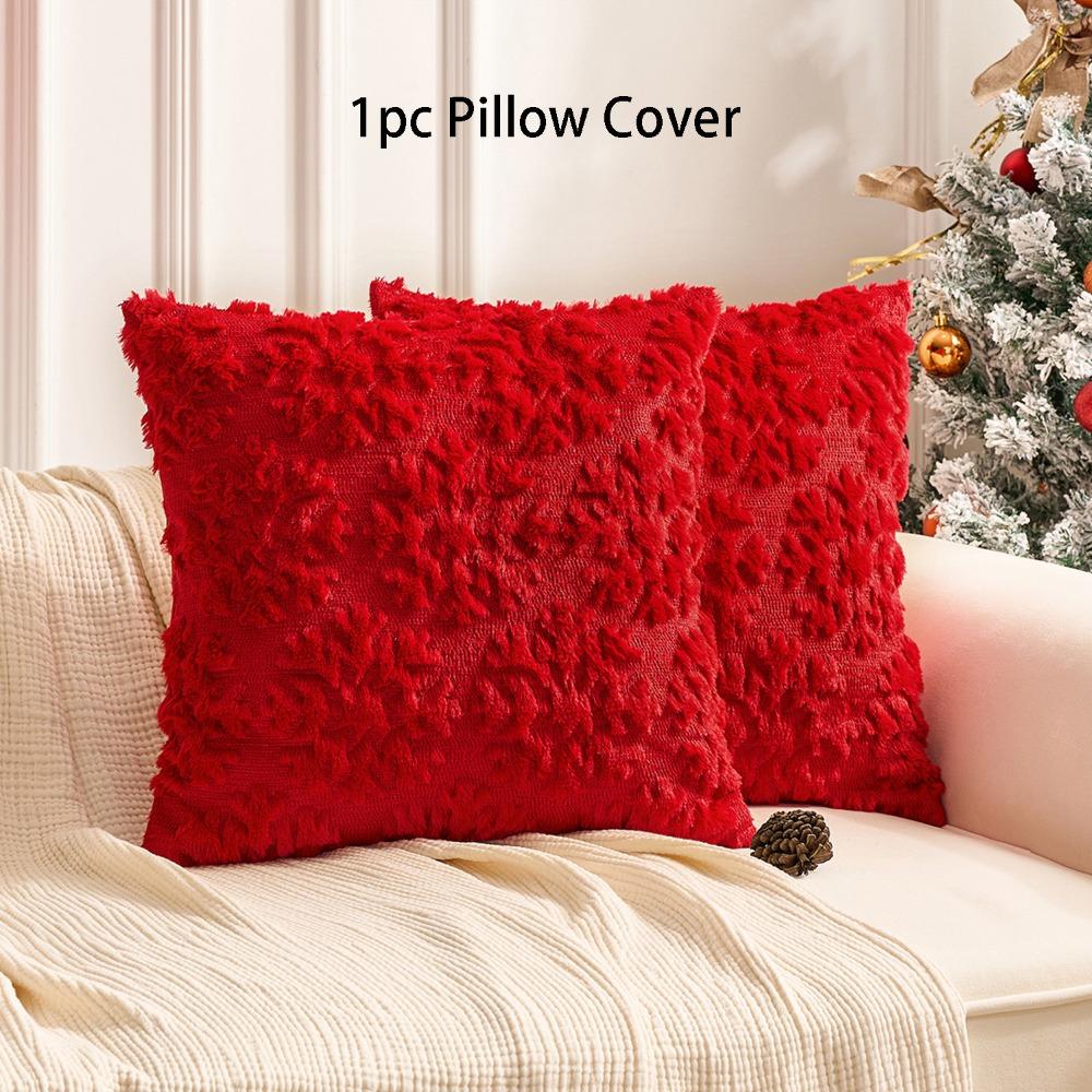 Christmas Decoration Props Christmas Pillow Cover Embroidery Christmas Accessories Christmas Snowflake Pillow Cover