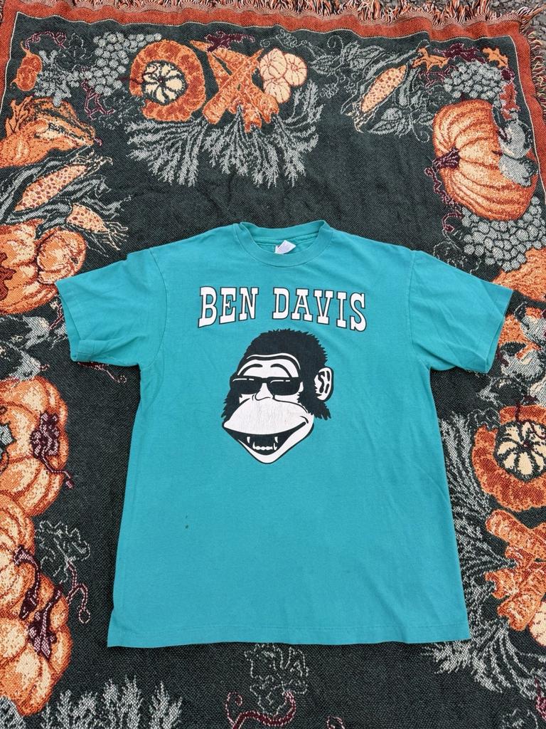 Винтажная мужская футболка Ben Davis 90-х годов РЕДКАЯ с гориллой Скетерская уличная одежда Синяя Мужская Размер Medium Унисекс Футболка