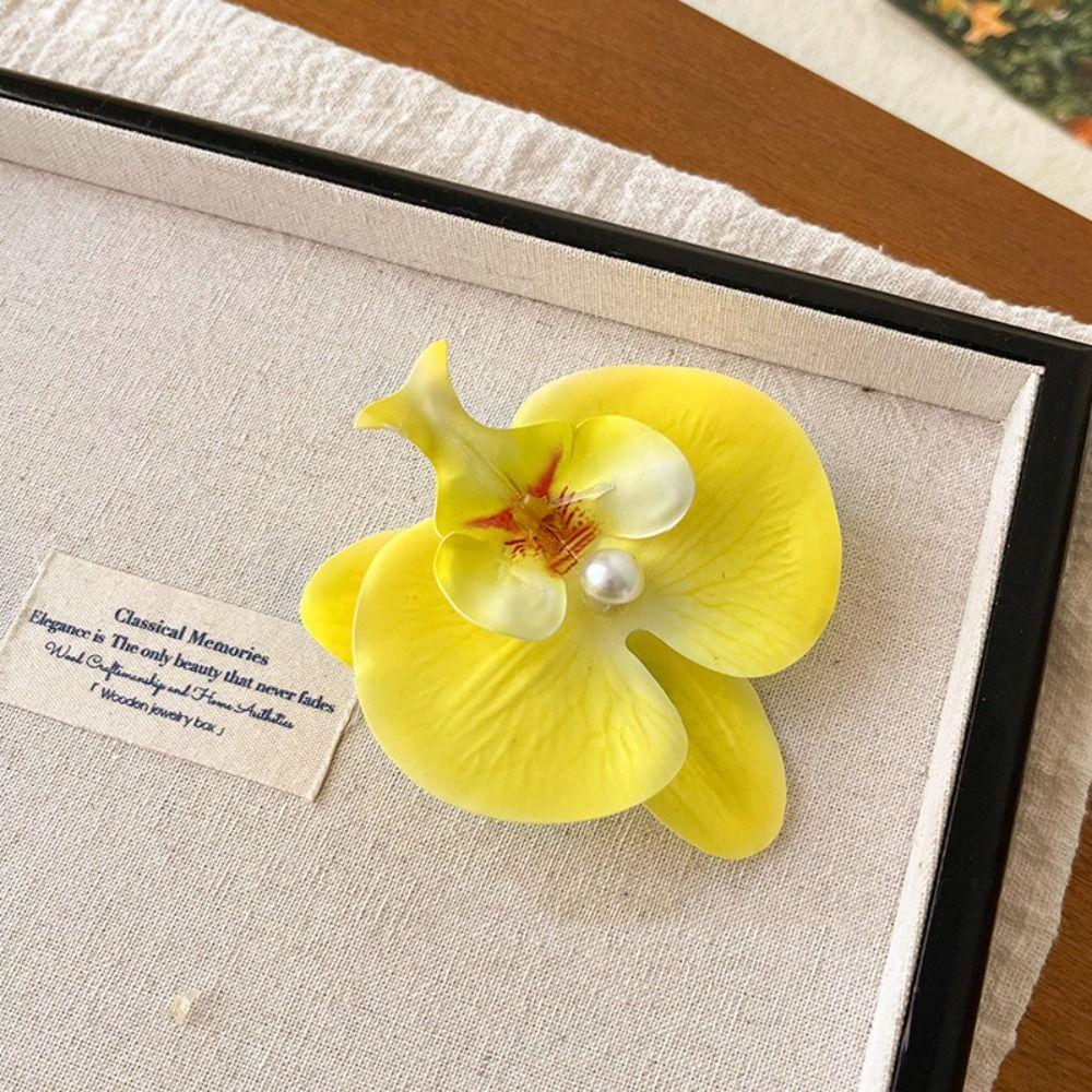 Butterfly Orchid Orchid Flower Hairpin Pearl Girl Hair Clip Sweet Flower Hair Clip Women