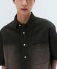MUSINSA STANDARD Big Brush Relaxed Short Sleeve Denim Shirt [Yellow Black]