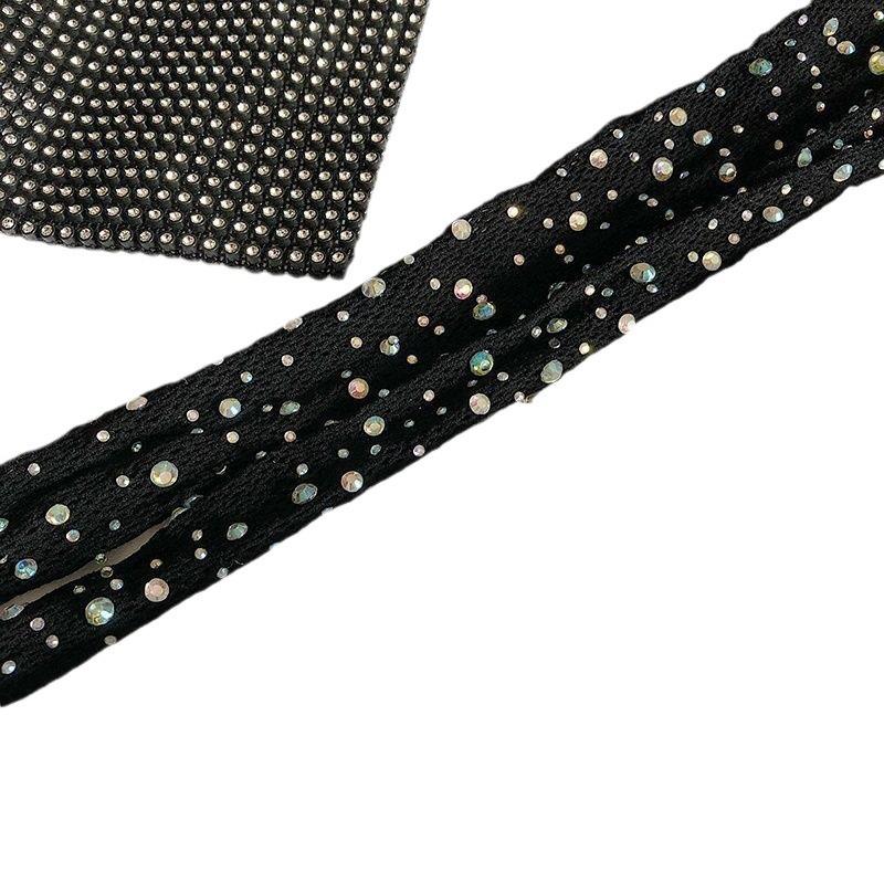 Женские черные чулки в сеточку с кристаллами и белые колготки JK