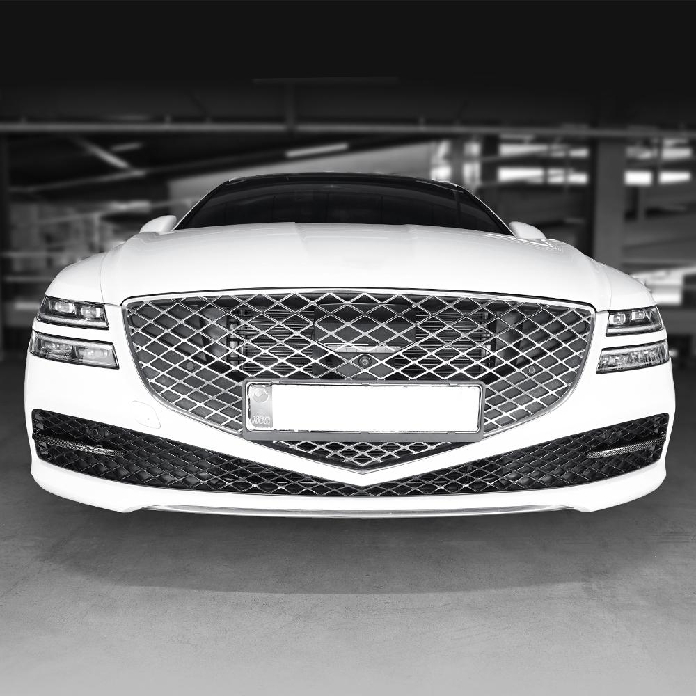 Декоративная накладка на противотуманную фару из углеродного волокна для Genesis G80 RG3 2021-2024 Аксессуары