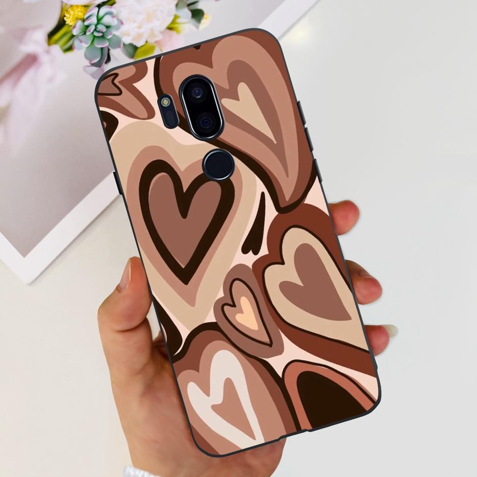For LG G7 thinQ Case G710EM LM-G710 G710 Luxury Painted Cover Soft Silicone Phone Cases For LG G7 ThinQ Back Covers 6.1'' Bumper