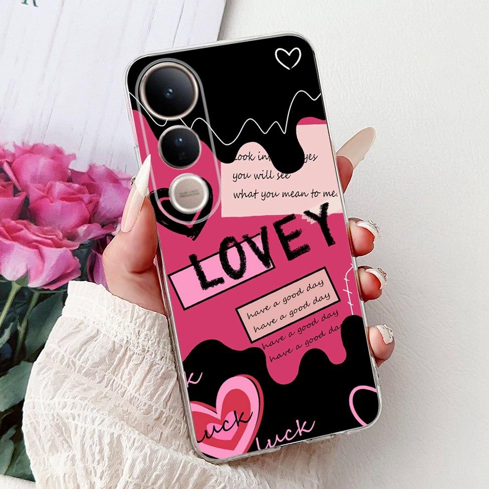 For Vivo V50 Lite 5G Case Cover Cute Cat Luxury Fashion Flowers Funny Cool Painted Back Cover For Vivo V50Lite 5G Phone Case