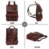 Full Grain Leather Backpack for Men - 17 Inch Laptop Bag - Vintage Travel Rucksack - Casual Daypack for Womens